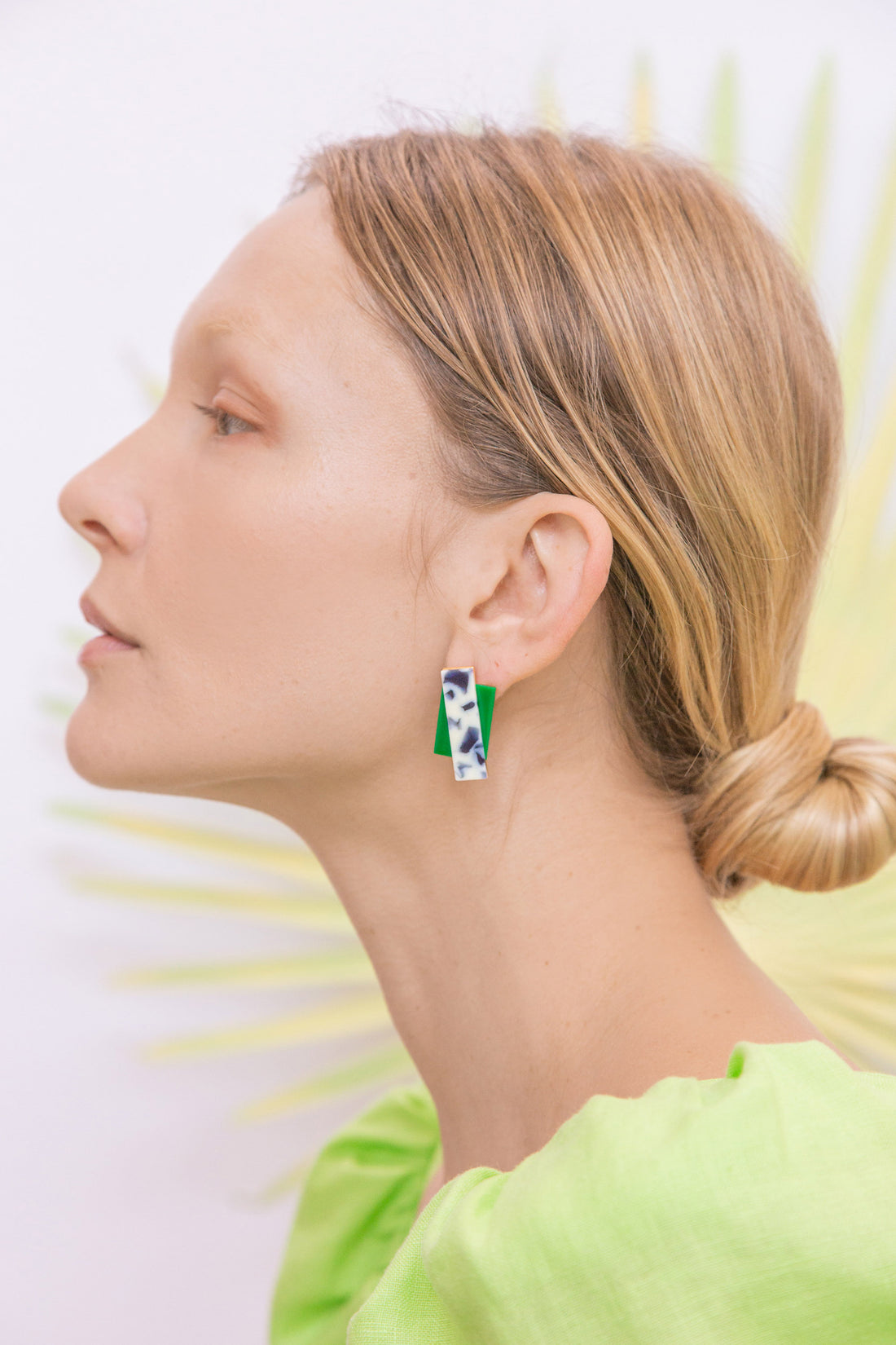 Double Up Earrings • Snow Green