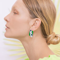 Double Up Earrings • Snow Green