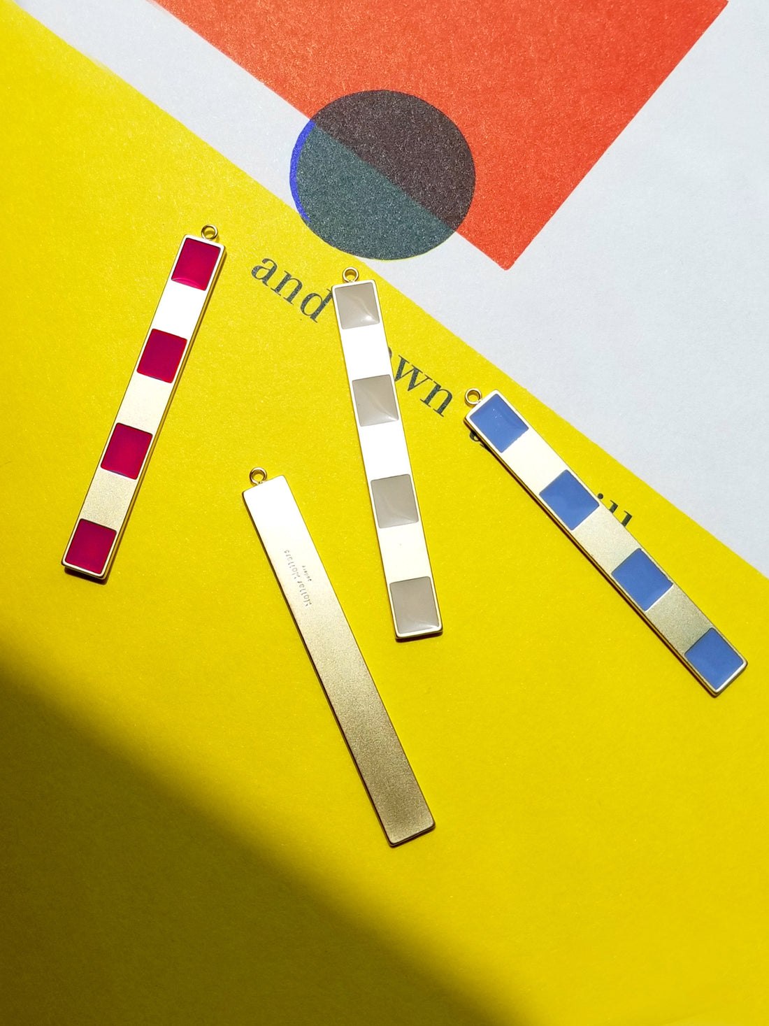 Etto Earrings • Red + Blue