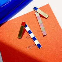 Etto Earrings • Red + Blue