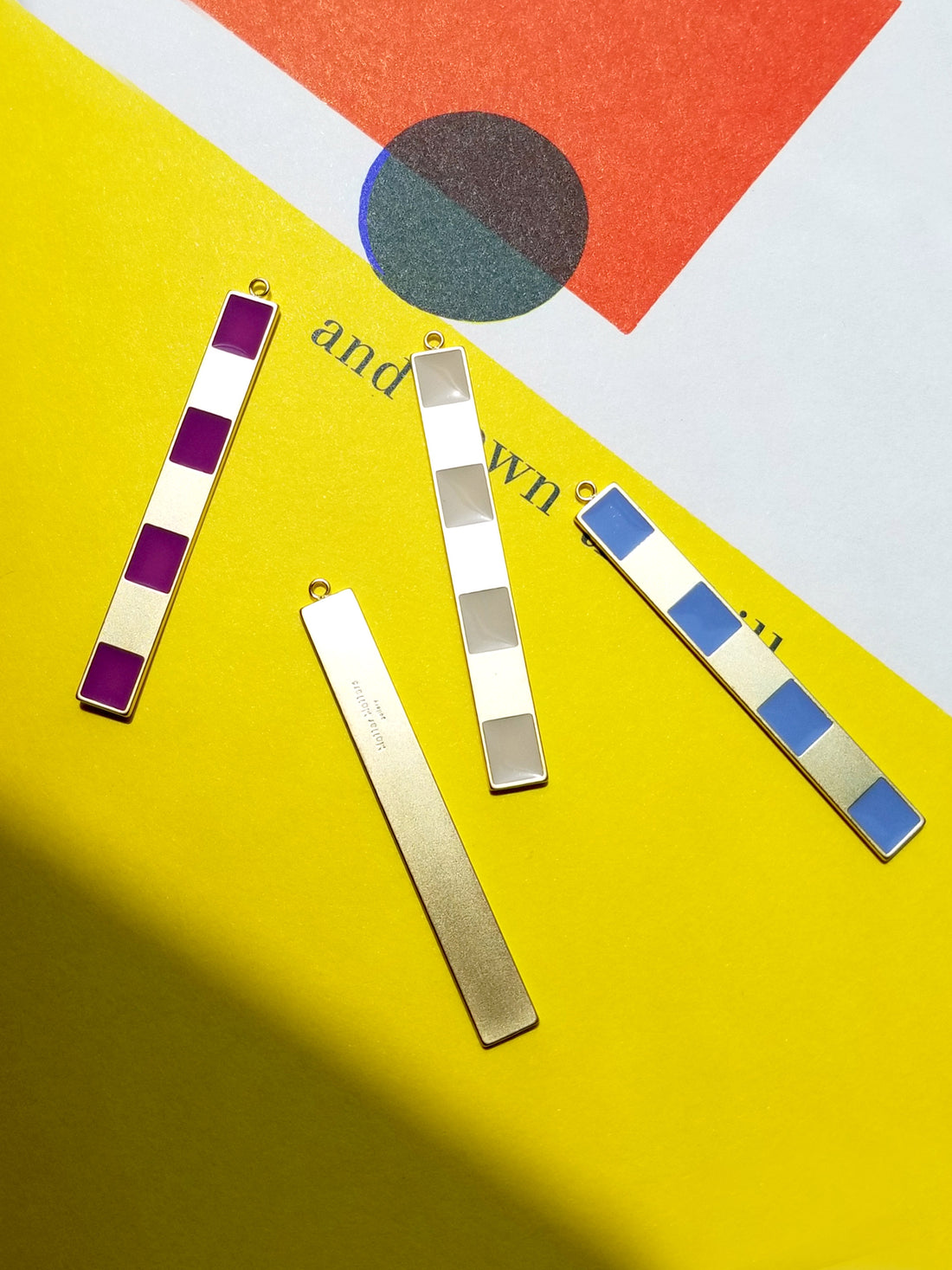 Etto Earrings • Black + Yellow