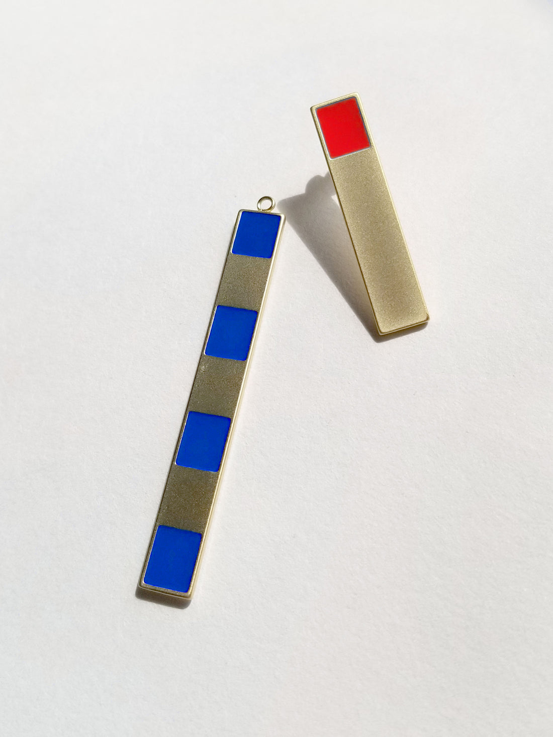 Etto Earrings • Red + Blue