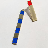 Etto Earrings • Red + Blue
