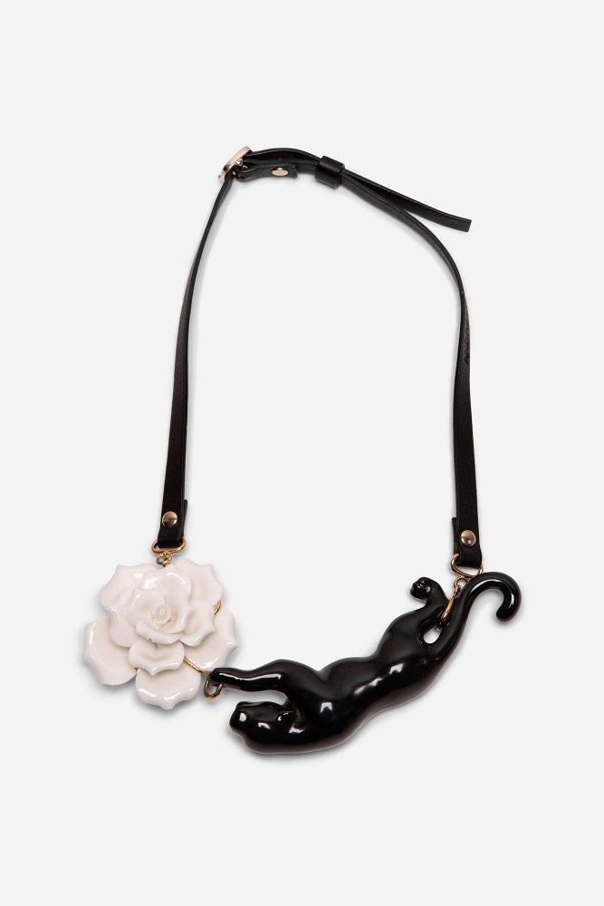 Flower Panther Necklace