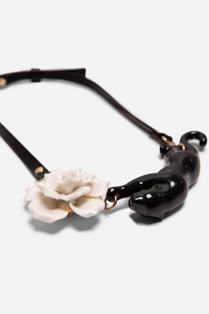 Flower Panther Necklace