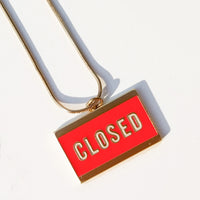 Open & Closed / Reversible Necklace • Red
