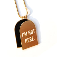 I'm Not Here / Reversible Necklace • Black