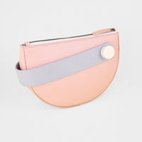 Mini Half Moon Clutch • Blush + Grey