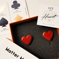 Puffy Heart Studs • Wine