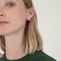 Puffy Heart Studs • Pink
