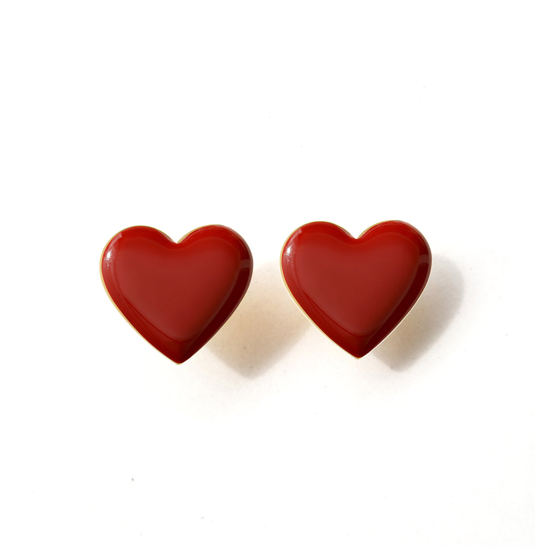Puffy Heart Studs • Wine
