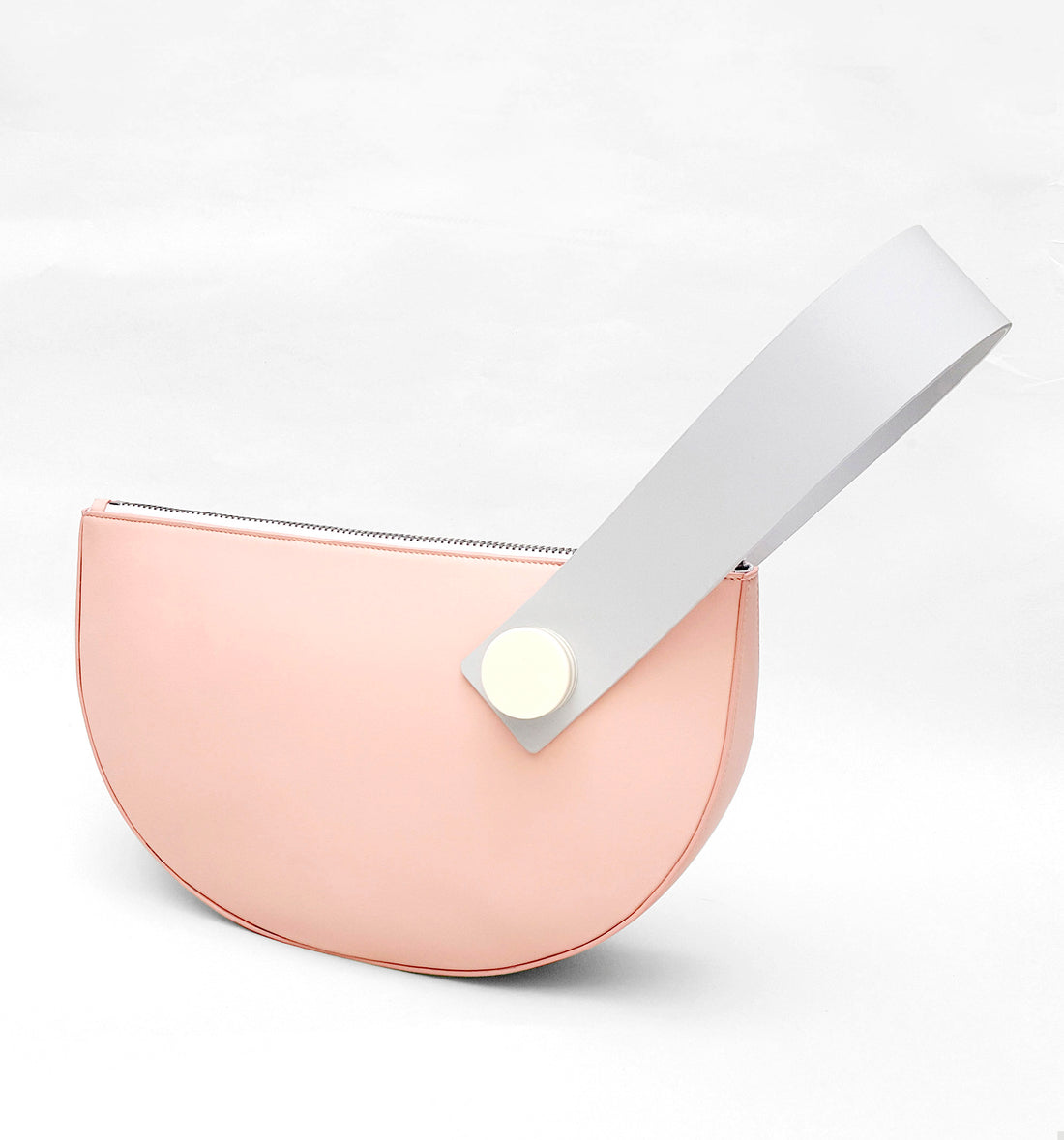 Half Moon Clutch • Blush + Light Grey