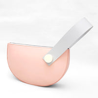 Half Moon Clutch • Blush + Light Grey