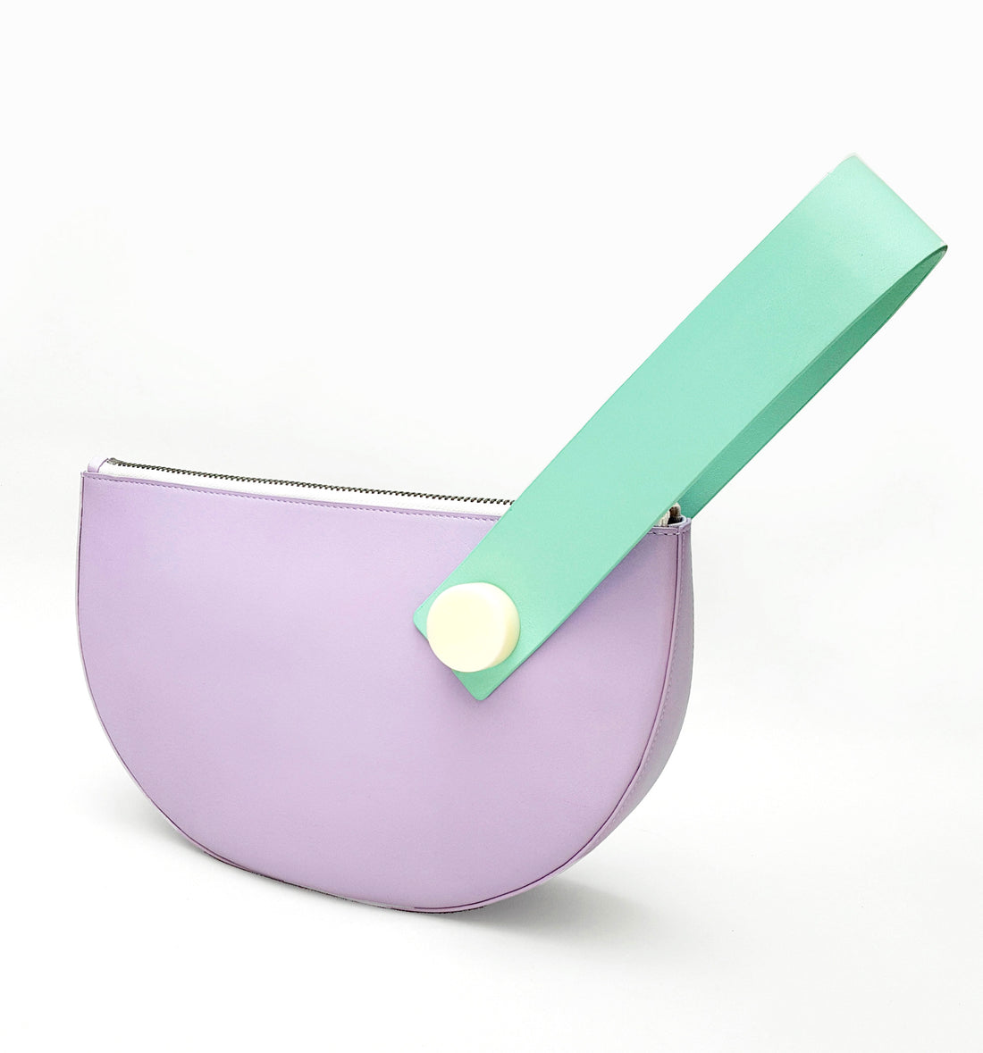 Half Moon Clutch • Lilac + Mint