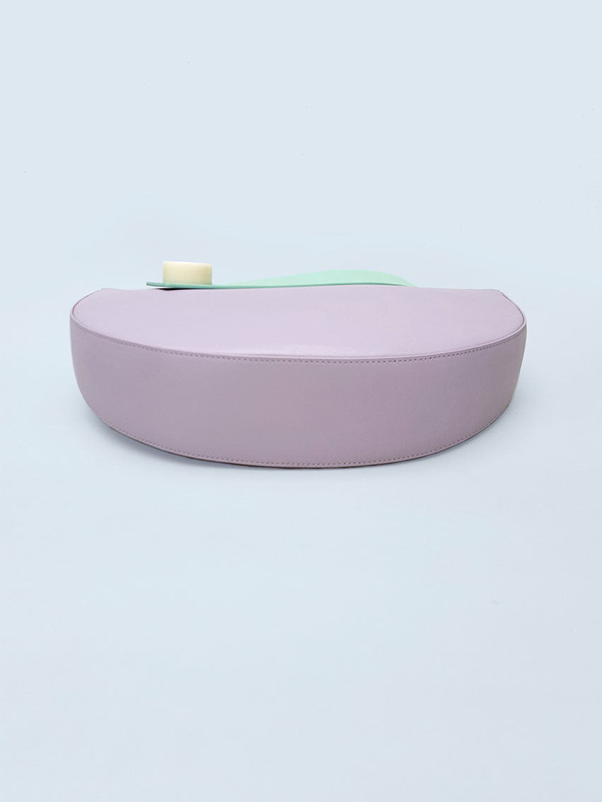 Mini Half Moon Clutch • Lilac + Mint