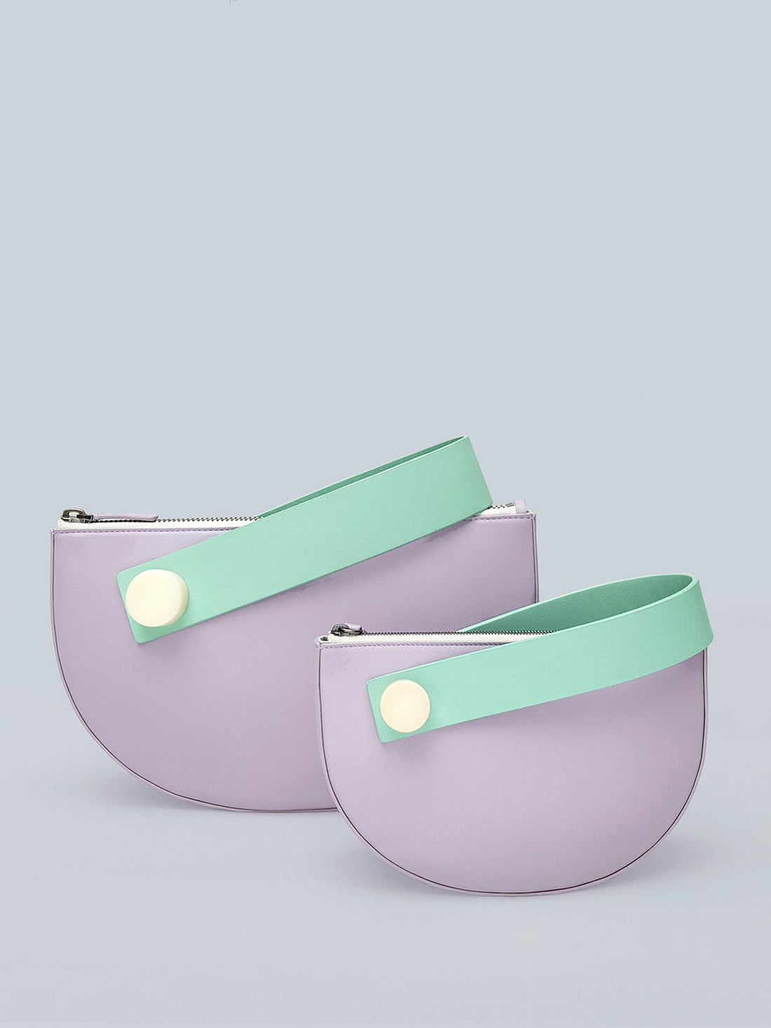 Mini Half Moon Clutch • Lilac + Mint