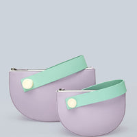 Mini Half Moon Clutch • Lilac + Mint