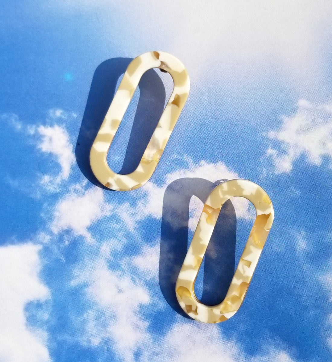 Marbled Oval Earrings • Earth