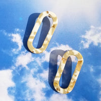 Marbled Oval Earrings • Earth