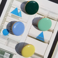 Circle Studs • Dark Teal