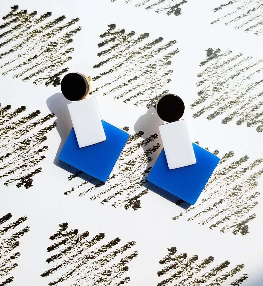 Baho Earrings • Blue