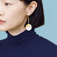 Large Phase Earrings • White