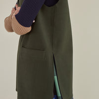 The Reversible / Two-Tone Vest • Blue Green & Olive