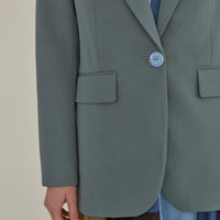 The Boyfriend Blazer • Dark Celadon