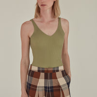 For All Hours / Ribbed Knit Tank Top • Mint