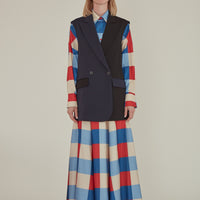 Secka / Checkered Maxi Skirt • Red