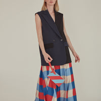 Secka / Checkered Maxi Skirt • Red