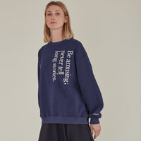 Be Amusing / Oversized Sweatshirt • Navy