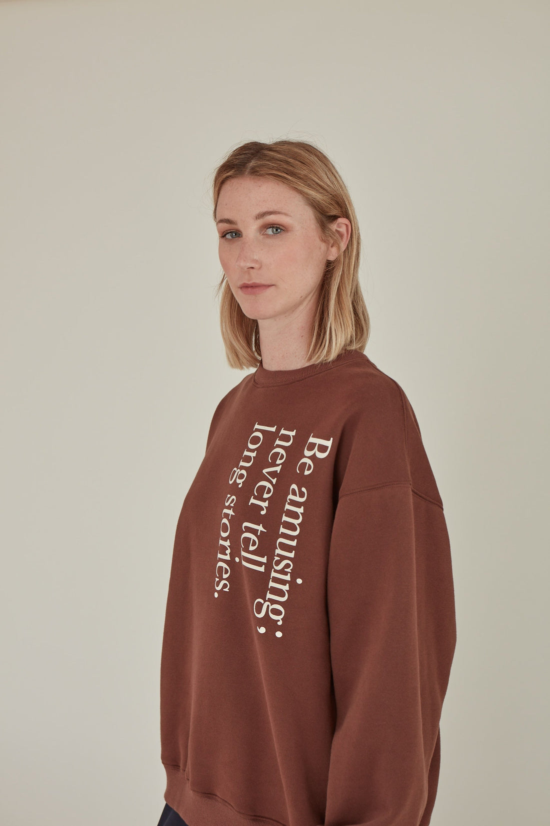 Be Amusing / Oversized Sweatshirt • Dark Brown