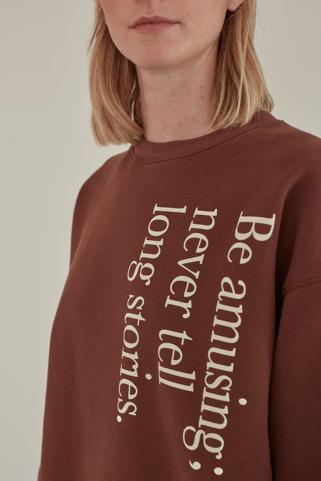 Be Amusing / Oversized Sweatshirt • Dark Brown