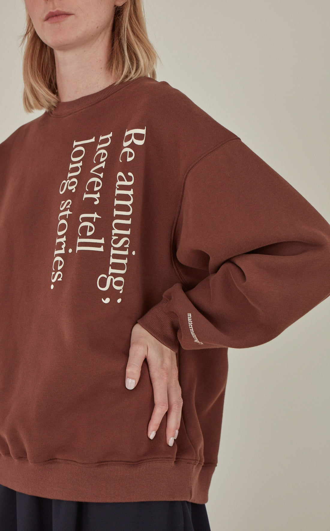 Be Amusing / Oversized Sweatshirt • Dark Brown