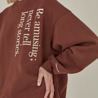 Be Amusing / Oversized Sweatshirt • Dark Brown