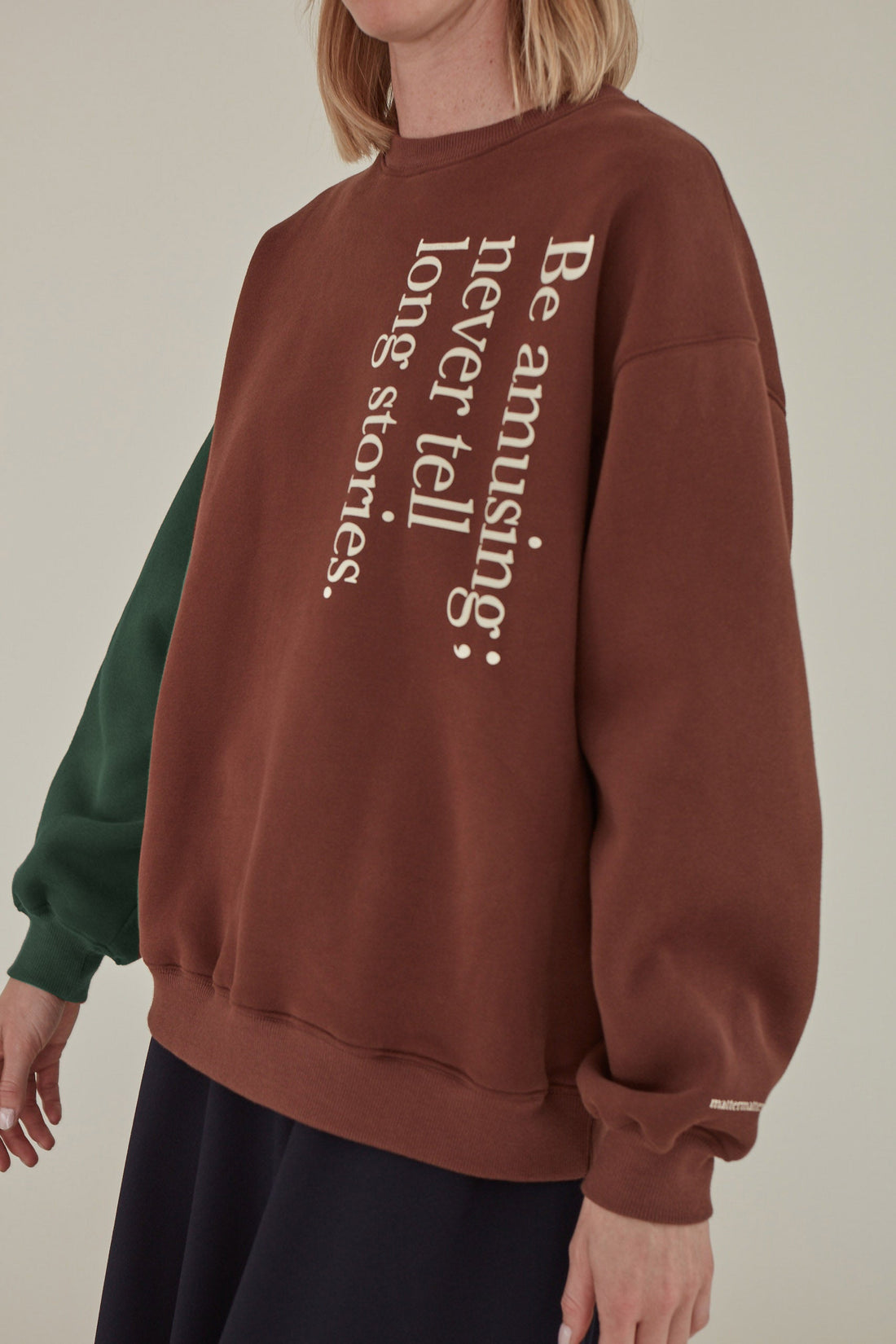 Be Amusing / Oversized Sweatshirt • Dark Brown