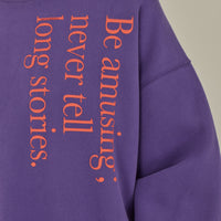 Be Amusing / Oversized Sweatshirt • Purple