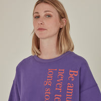 Be Amusing / Oversized Sweatshirt • Purple