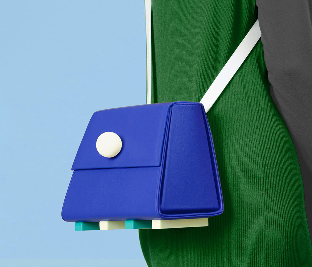 Trapezoid Shoulder Bag • Electric Blue