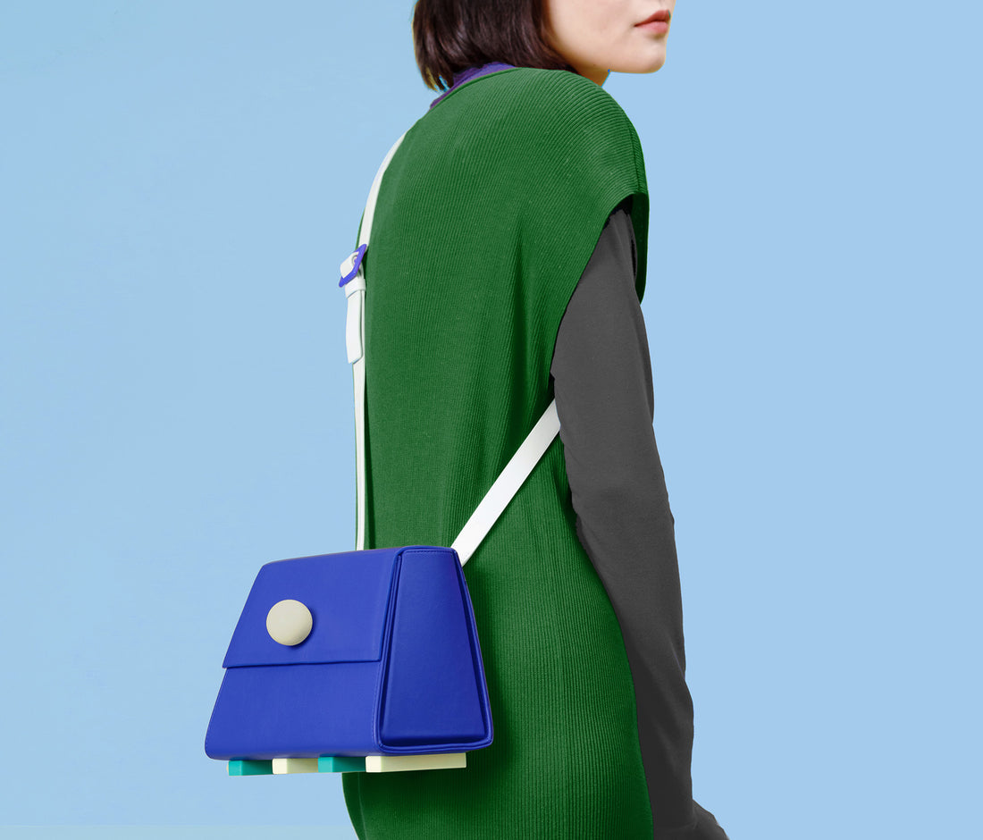 Trapezoid Shoulder Bag • Electric Blue