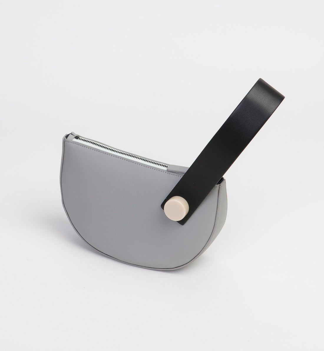 Mini Half Moon Clutch • Light Grey