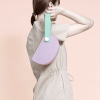 Mini Half Moon Clutch • Lilac + Mint