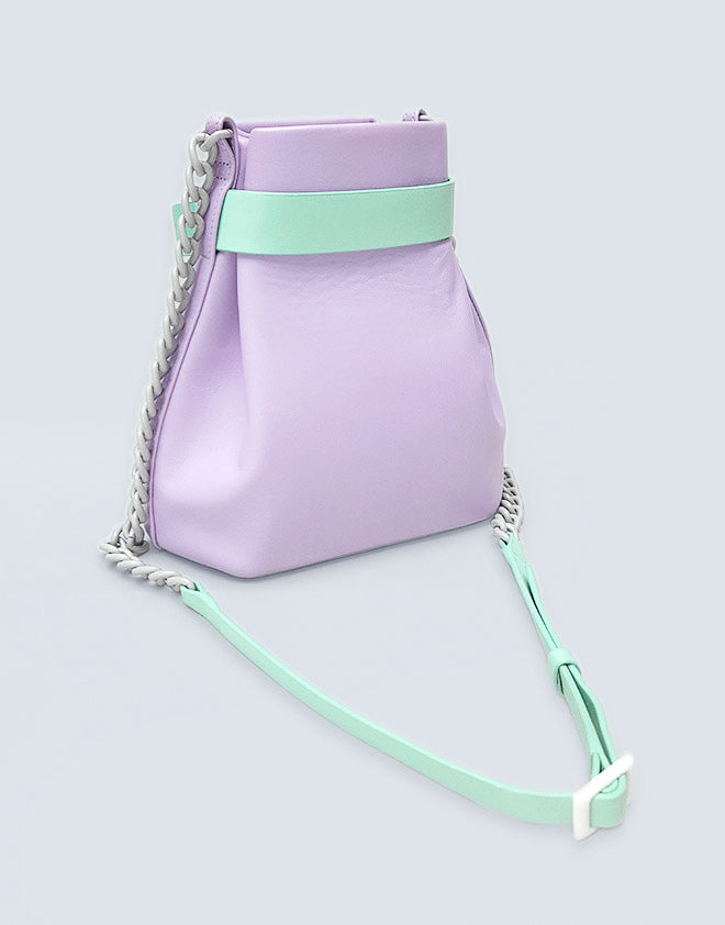 Mini Bucket Chained Bag • Lilac