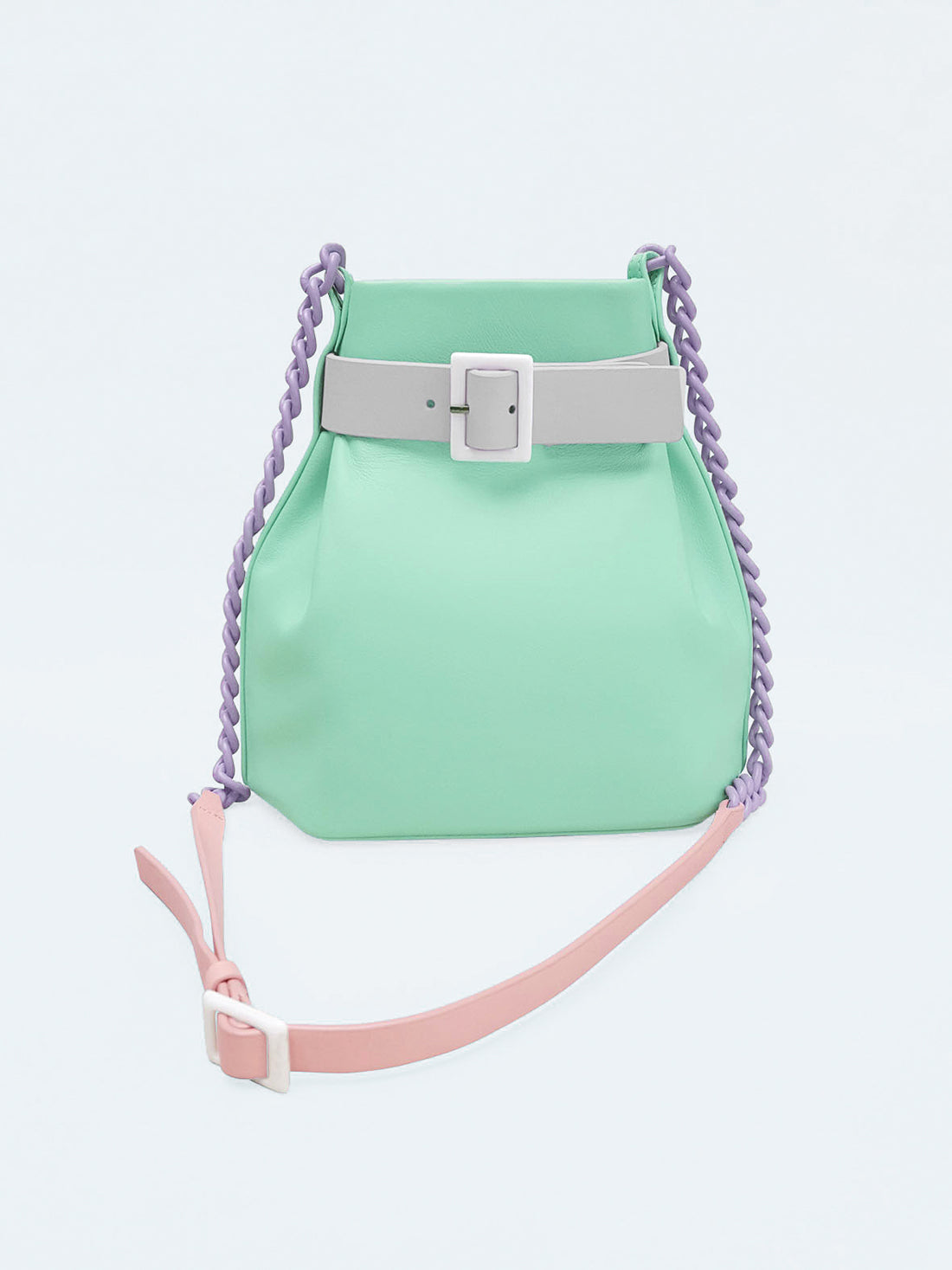 Mini Bucket Chained Bag • Mint