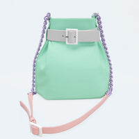 Mini Bucket Chained Bag • Mint