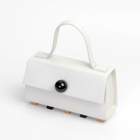 Mini Trapezoid Satchel Bag with Strap • Beige