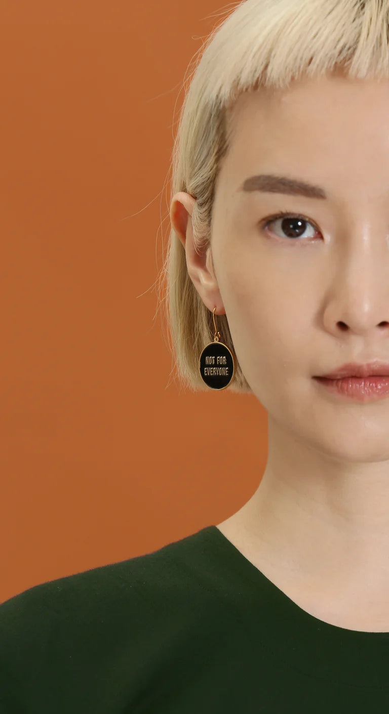 Not for Everyone / Earrings • Light Blue & Yellow