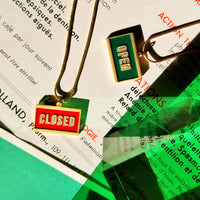 Open & Closed / Reversible Necklace • Red