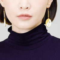 Large Phase Earrings • White